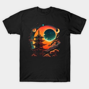 Japanese Temple Tokyo  Asian Inspired Retro Japan T-Shirt